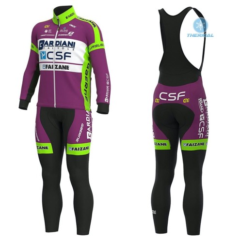 2020 Team BARDIANI CSF Thermal Cycling Jersey And Bib Pants Set