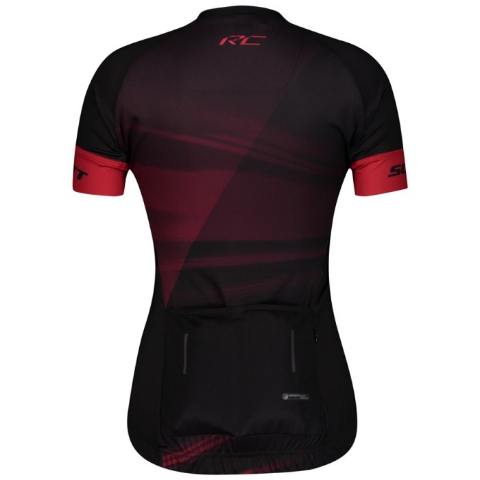 2020 Scott RC Women's Black-Red Cycling Jersey And Bib Shorts Set