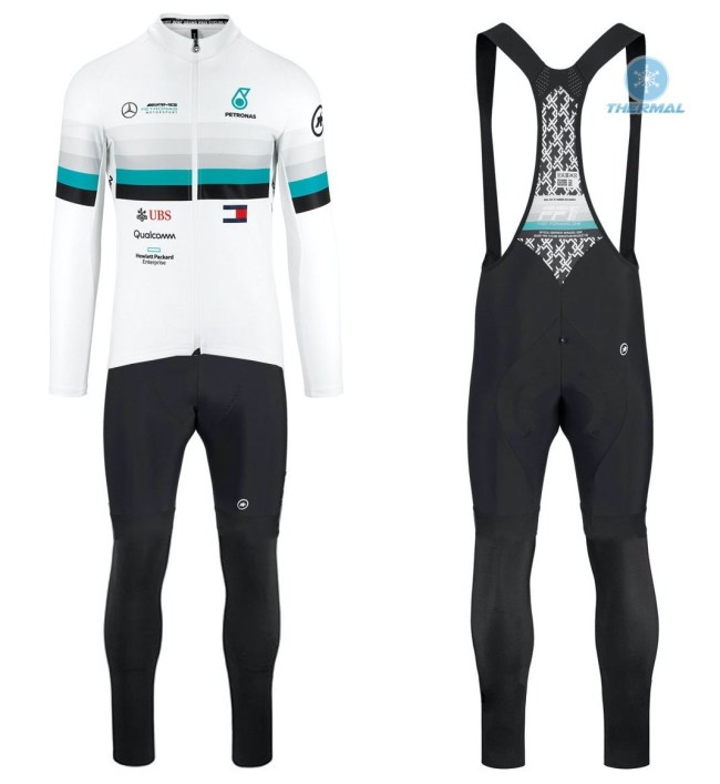 2020 Asos FF1 RS Benz White Thermal Cycling Jersey And Bib Pants Set