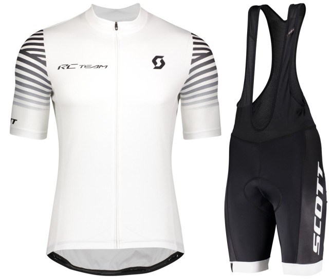 2020 Scott RC Pro White Cycling Jersey And Bib Shorts Set