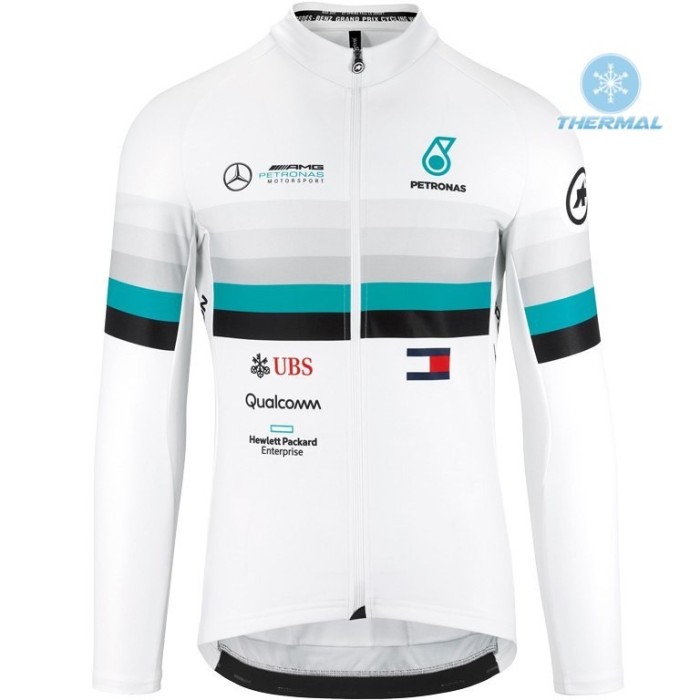 2020 Asos FF1 RS Benz White Thermal Cycling Jersey And Bib Pants Set