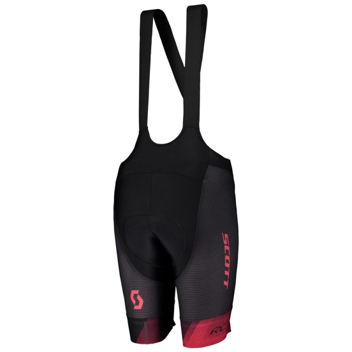 2020 Scott RC Women's Black-Red Cycling Jersey And Bib Shorts Set