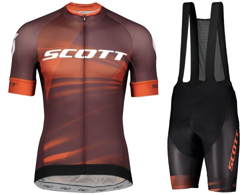 2020 Scott RC Team Bordeaux Cycling Jersey And Bib Shorts Set