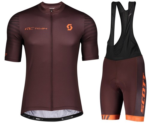 2020 Scott RC Pro Bordeaux Cycling Jersey And Bib Shorts Set