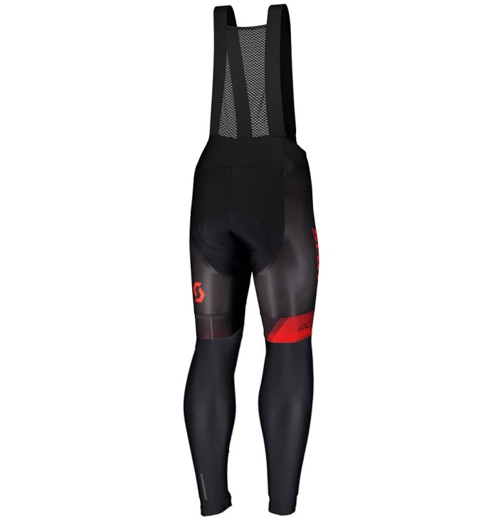 2020 Scott RC Pro Red Long Sleeve Cycling Jersey And Bib Pants Set