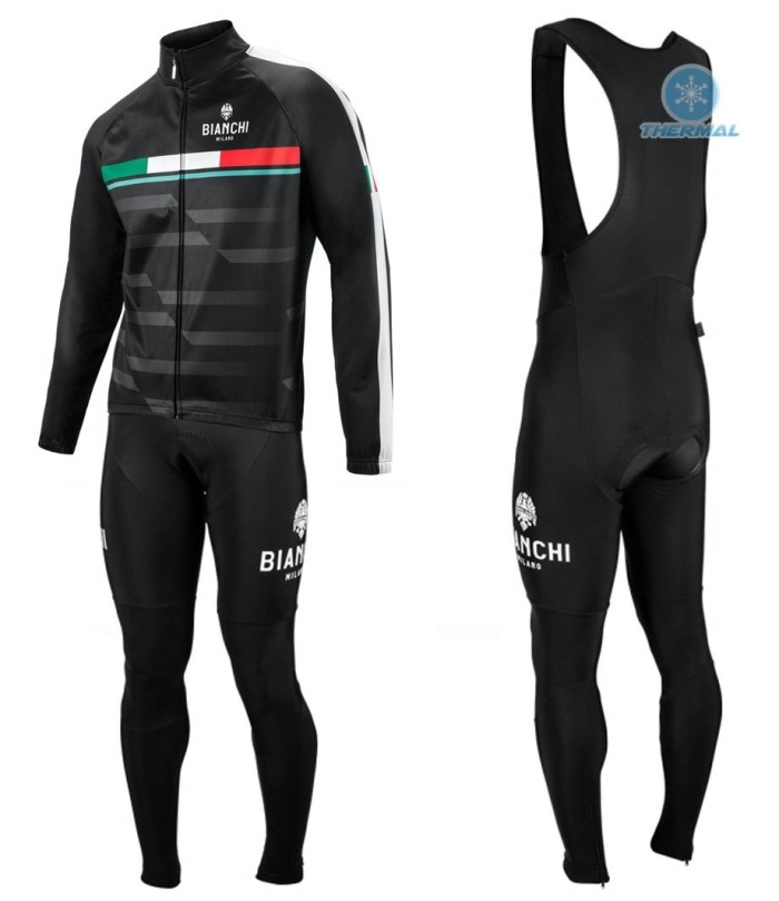 2020 Bianchi Milano Italian Thermal Cycling Jersey And Bib Pants Set