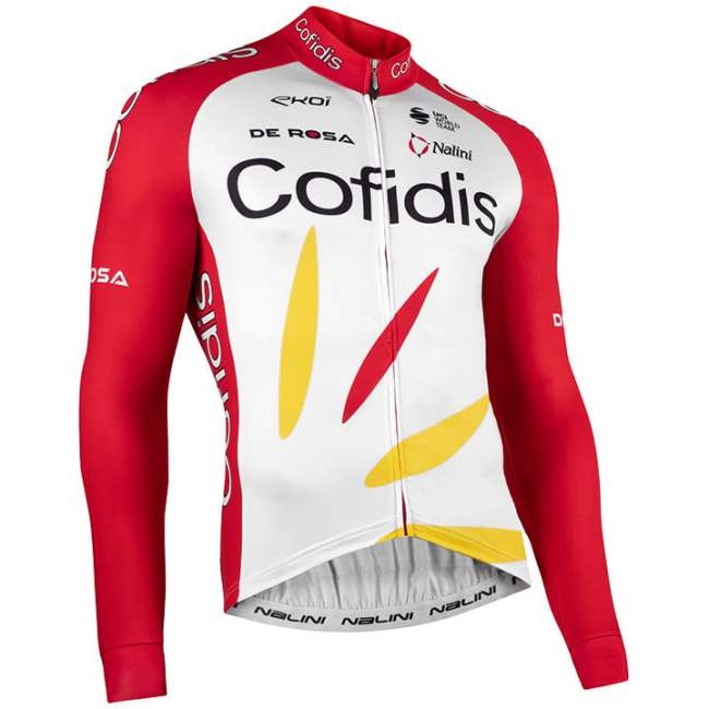 COFIDIS LANGARMTRIKOT 2021 WEISS - DUNKELBLAU - ROT