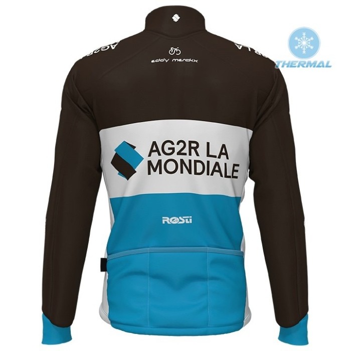 2020 Team AG2R Thermal Cycling Jersey And Bib Pants Set