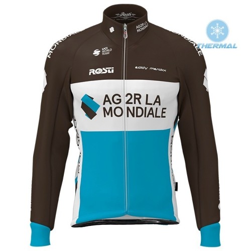 2020 Team AG2R Thermal Cycling Jersey And Bib Pants Set