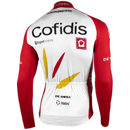 COFIDIS LANGARMTRIKOT 2021 WEISS - DUNKELBLAU - ROT