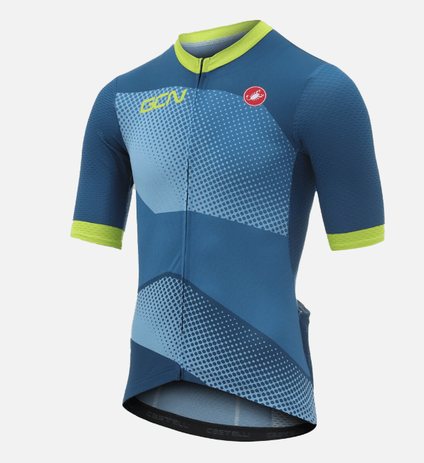 2021 GCN Castelli Competizione 2 Blue and Lime Jersey