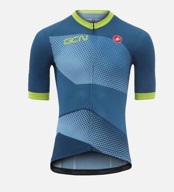 2021 GCN Castelli Competizione 2 Blue and Lime Jersey