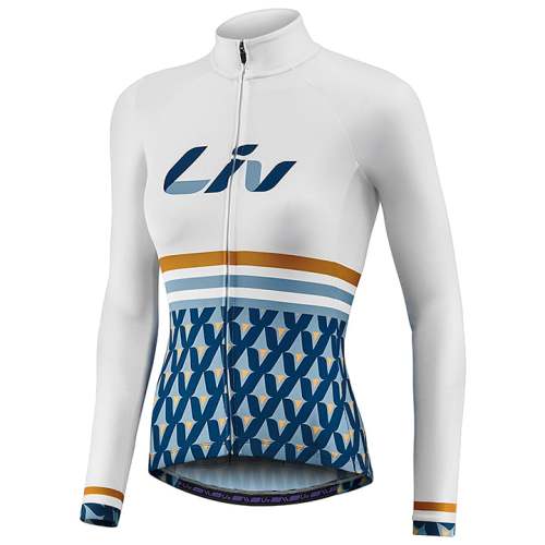 2021 LIV DAMEN LANGARMTRIKOT BELIV WEISS - BLAU