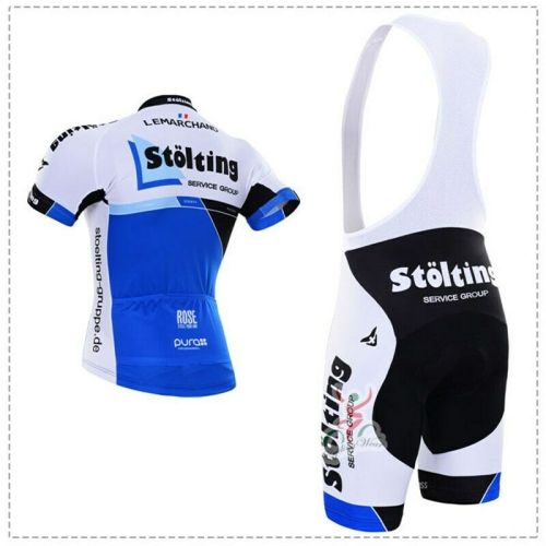 2021 Blue Men's Cycling Jersey Bib Shorts Set Biking Shirt Brace Pants Pad Suits