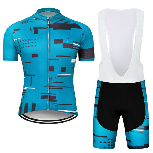 2021 Men‘s Cycling Jersey Bib Shorts Kits Bike Shirt Pants Clothing Uniforms Set