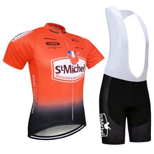 Cycling Short Sleeve Jersey Bike Padded Bib Shorts Set Men's Race Jerseys Tights