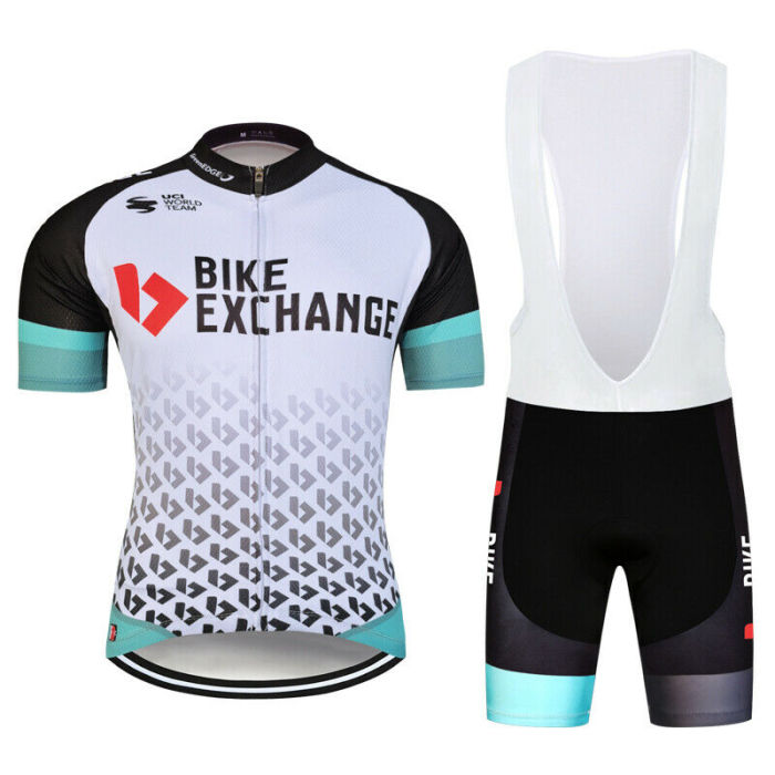 Men's Cycling Clothing Set Jersey Bib Shorts Kits Zip Pockets 2021 Suit Outfits