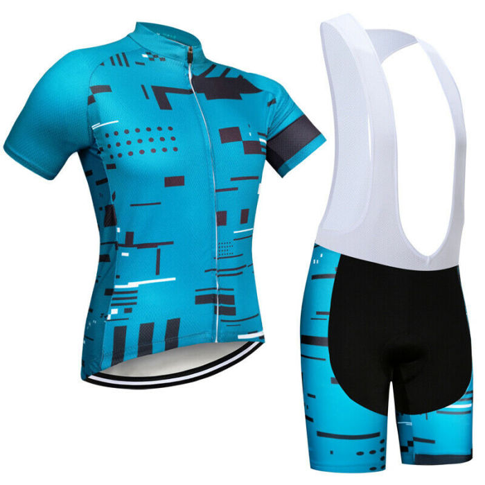 2021 Men‘s Cycling Jersey Bib Shorts Kits Bike Shirt Pants Clothing Uniforms Set