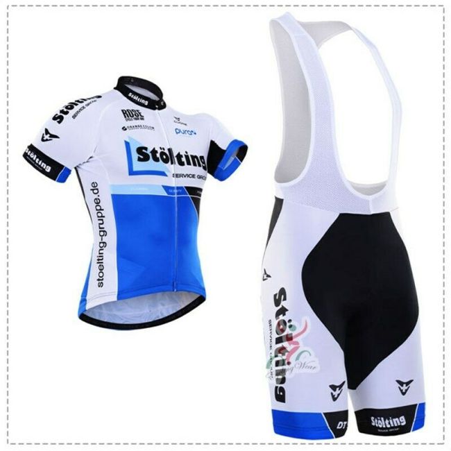 2021 Blue Men's Cycling Jersey Bib Shorts Set Biking Shirt Brace Pants Pad Suits