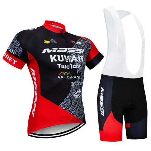 Men Short Sleeve Cycling Jersey Bib Shorts Set Summer Racing Clothes Jersey Kits