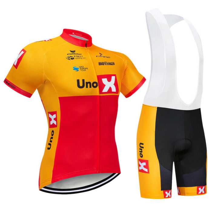 Mens Cycling Short Sleeve Jersey Set Bike Shirt Bibs Shorts Set Bicycle Clothing