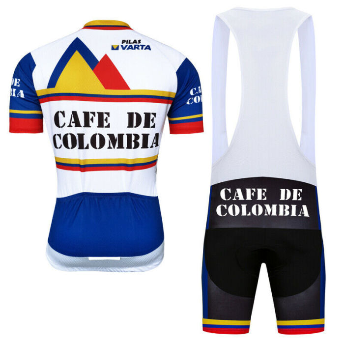 Team Cafe De Colombia Mens Cycling Jersey Bib Shorts Kits Shirt Tights Bike Wear