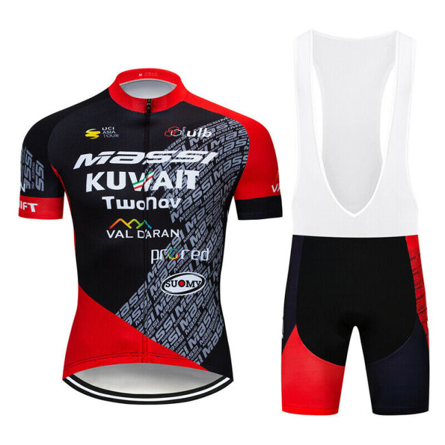 Men Short Sleeve Cycling Jersey Bib Shorts Set Summer Racing Clothes Jersey Kits