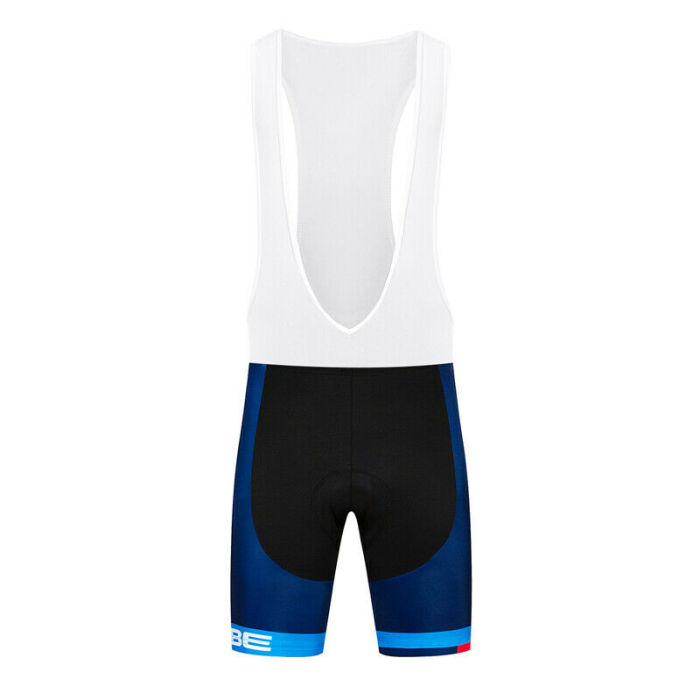 2022 Blue Team Men Biking Cycling Jersey And Bib Shorts Set