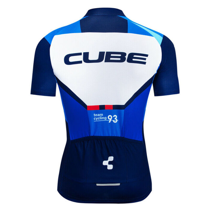 2022 Blue Team Men Biking Cycling Jersey And Bib Shorts Set