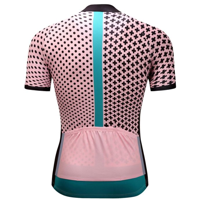 Hot Pink Mens Cycling Jersey Bib Shorts Kit Bike Riding Short Shirt Trousers Set