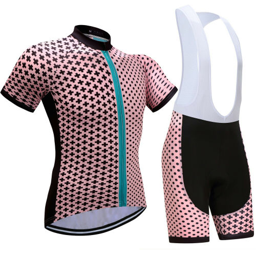 Hot Pink Mens Cycling Jersey Bib Shorts Kit Bike Riding Short Shirt Trousers Set