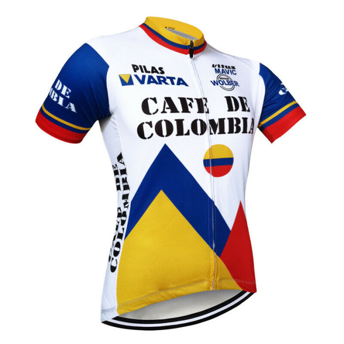 Team Cafe De Colombia Mens Cycling Jersey Bib Shorts Kits Shirt Tights Bike Wear