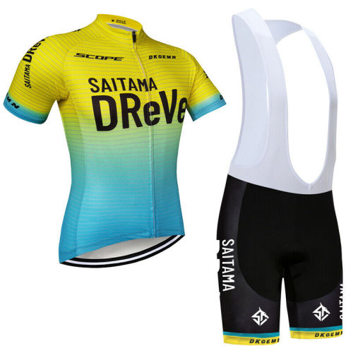 Mens Team Cycling Jersey Bib Shorts Set Pants Cycling Short Sleeve Jersey Shirt