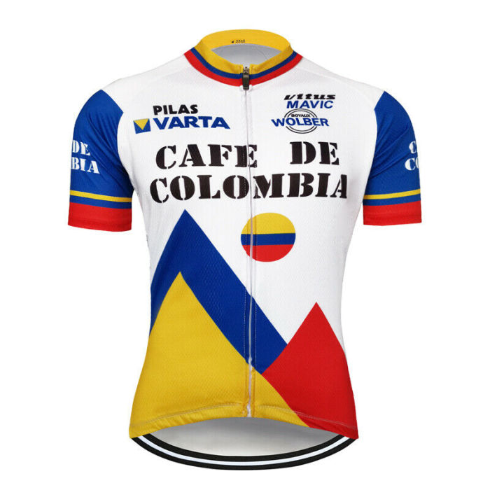 Team Cafe De Colombia Mens Cycling Jersey Bib Shorts Kits Shirt Tights Bike Wear