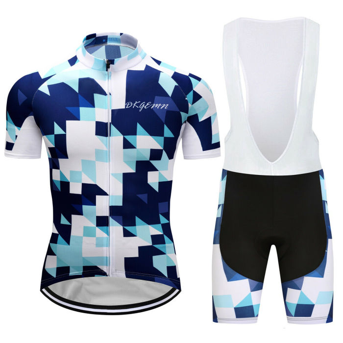 2021 Unique Mosaic Men's Cycling Jersey Bib Shorts Set Riding Short Bike Shirt Pants