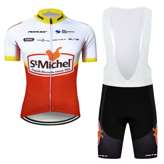 2021 Men's Cycling Jersey Set Shirt Bib Shorts Kits Shirt Pants Summer Bike Uniforms