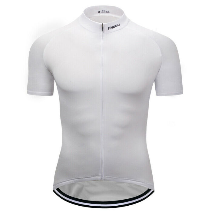 2021 Mens Cycling Plain White Jersey Bib Shorts Kits Bike Short Shirt Brace Pants Set