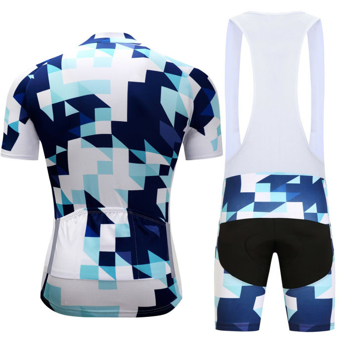 2021 Unique Mosaic Men's Cycling Jersey Bib Shorts Set Riding Short Bike Shirt Pants