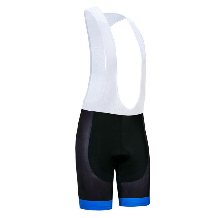 2021 Men's Pro Blue Cycling Jersey Bib Shorts Kits Short Sleeve Shirt Pad shorts Set