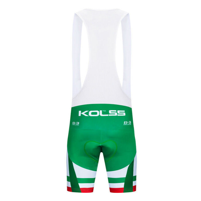 2021 Green Men Cycling Jersey Cycle Shirt Bib Shorts Set Bike Shirt Padded Pants Kits