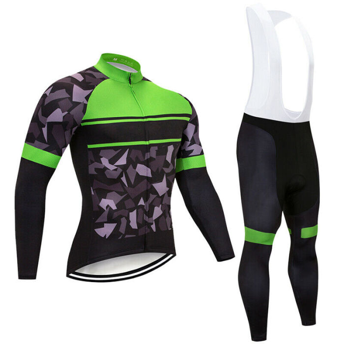 2020 Cannondale Team Black Mens Cycling Long Sleeve Jersey And Bib Pants Set