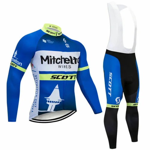 2021 Blue Color Mens Cycling Jersey And Bib Pant Set Blue Mens Cycling Jersey top