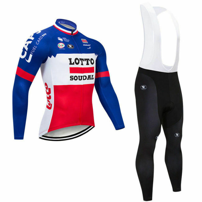 2021 Mens Cycling Jersey and Bib Pants Set Mens Long Sleeve Cycling Jersey And Set