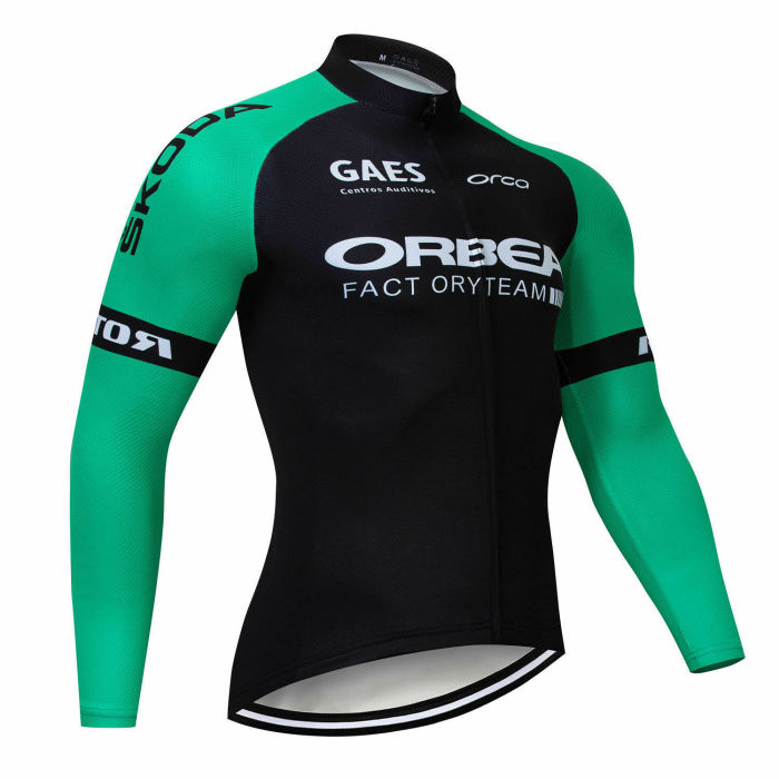 2021 Black Color Long Sleeve Mens Cycling Jersey Set Long Sleeve Mens Cycling Shirt