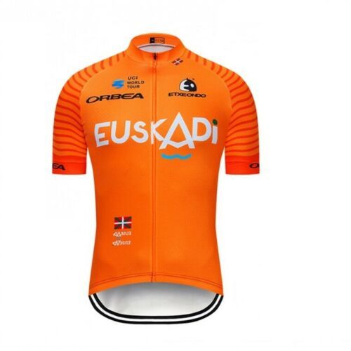 2021 Orange Summer Mens Cycling Jersey And Bib Shorts Mens Short Sleeve Cycling Shirt