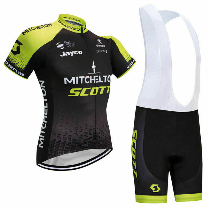 2021 Mens Team Racing Cycling Jersey and Bib Shorts Set Bike Short Sleeve Set MTB