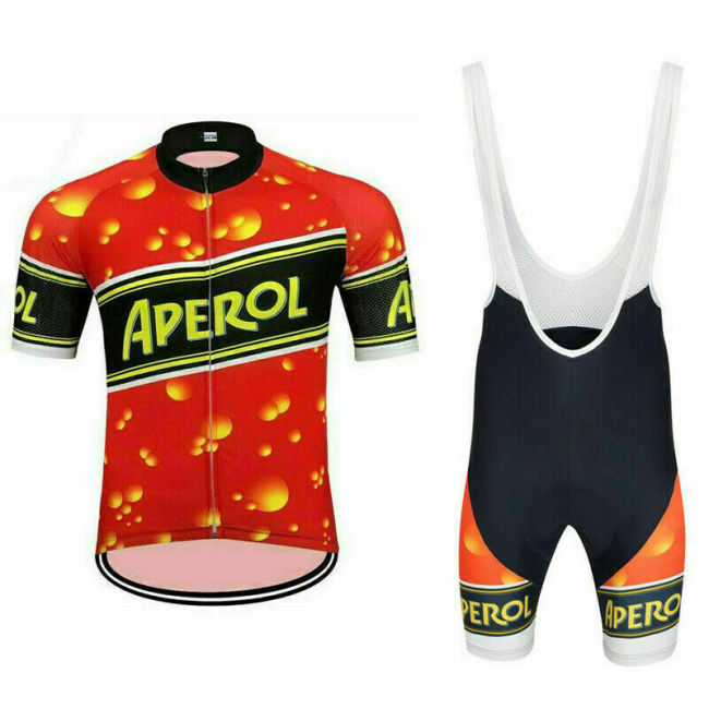 2021 NEW RETRO APEROL Cycling Jerseys Suit Bike Racing Gel Bib Short Kit