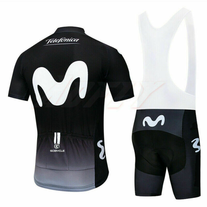 2021 Mens Short Sleeve Cycling Jersey Bibs Shorts Bicycle Summer Top Quick-Dry Black