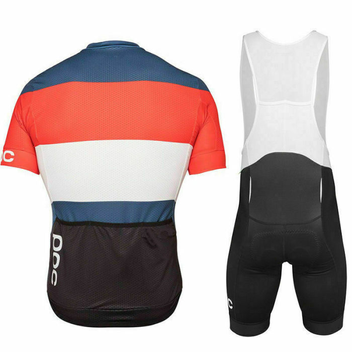 2021 Men's POC Cycling Suit Jersey Road Bike Short Sleeve Bib Gel Racing Kit S-3XL