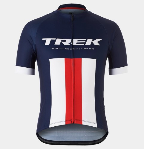 2021 Bontrager Trek Circuit Navy-Red Cycling Jersey And Bib Shorts Set